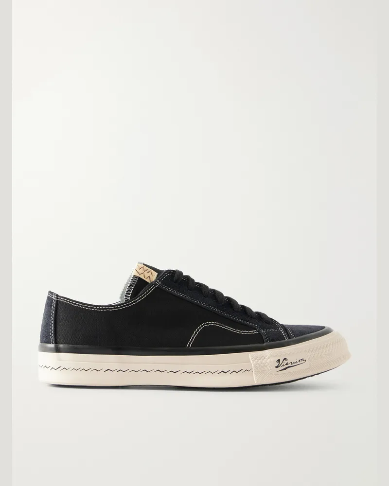 Visvim Nolan Suede-Trimmed Canvas Sneakers Black