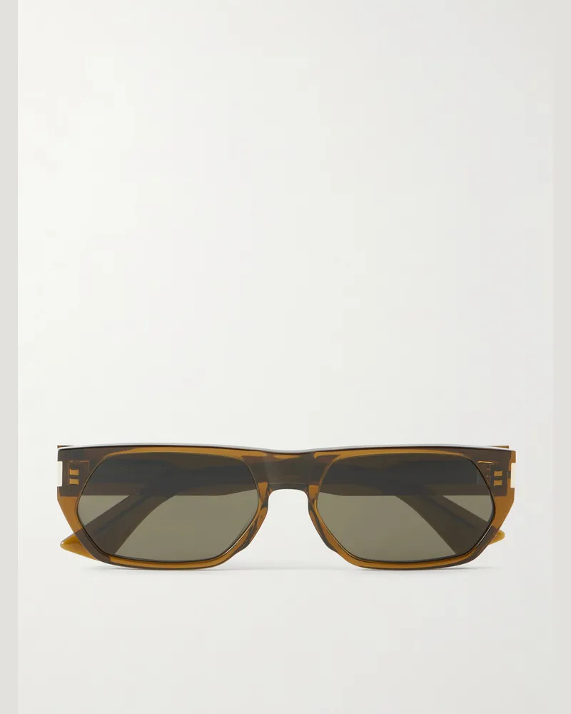 Saint Laurent Square-Frame Acetate Sunglasses Brown