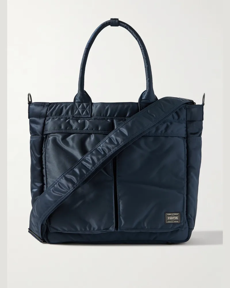 PORTER-YOSHIDA & CO Tanker Nylon-Twill Tote Bag Blue