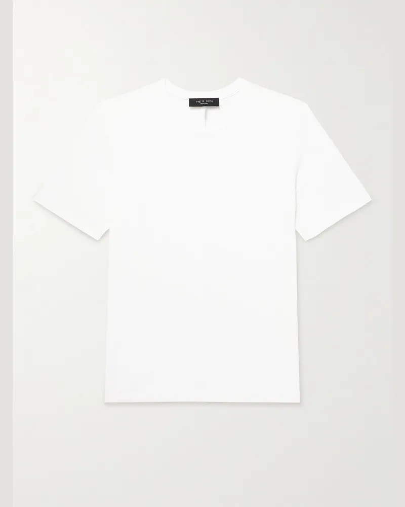 Rag & Bone T-Shirt aus technischem Jersey Weiß