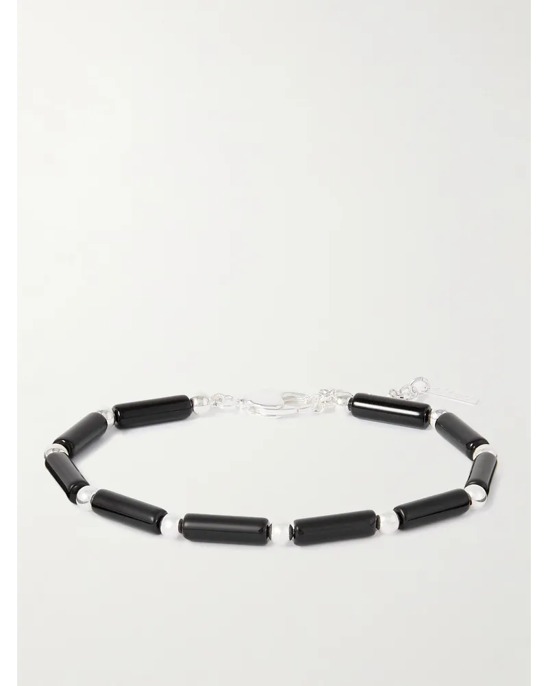 ÉLIOU Felix Armband aus Silber mit Onyxen Schwarz