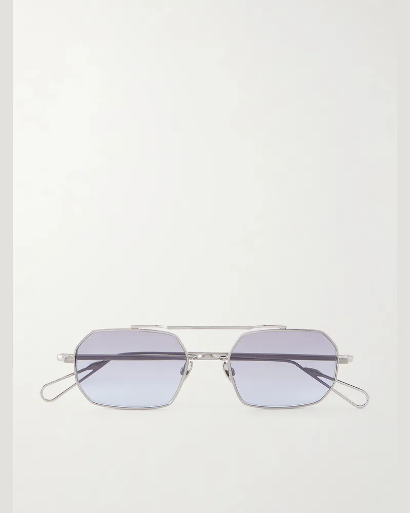 AHLEM Clovis Aviator-Style Silver-Tone Sunglasses Silver