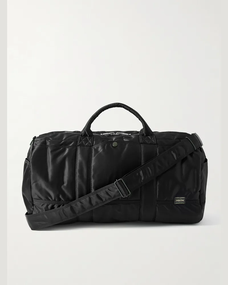 PORTER-YOSHIDA & CO Tanker Drum Nylon-Twill Weekend Bag Black