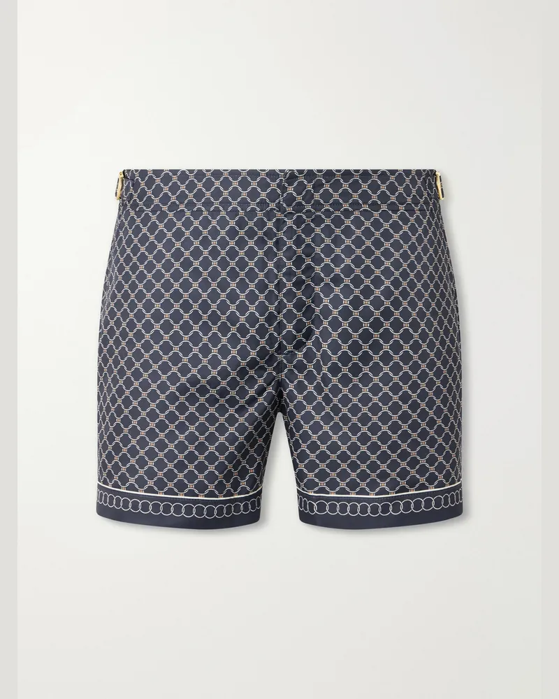 Orlebar Brown Setter Tessoro Straight-Leg Mid-Length Printed Swim Shorts Blue