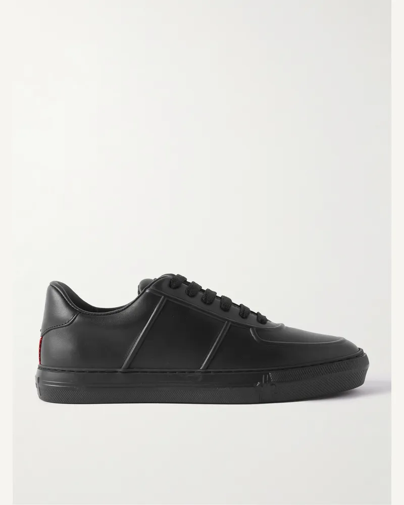 Moncler Neue York Sneakers aus Leder mit Logoapplikation Schwarz
