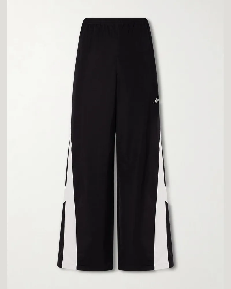 Acne Studios Wide-Leg Cotton-Blend Sweatpants Black