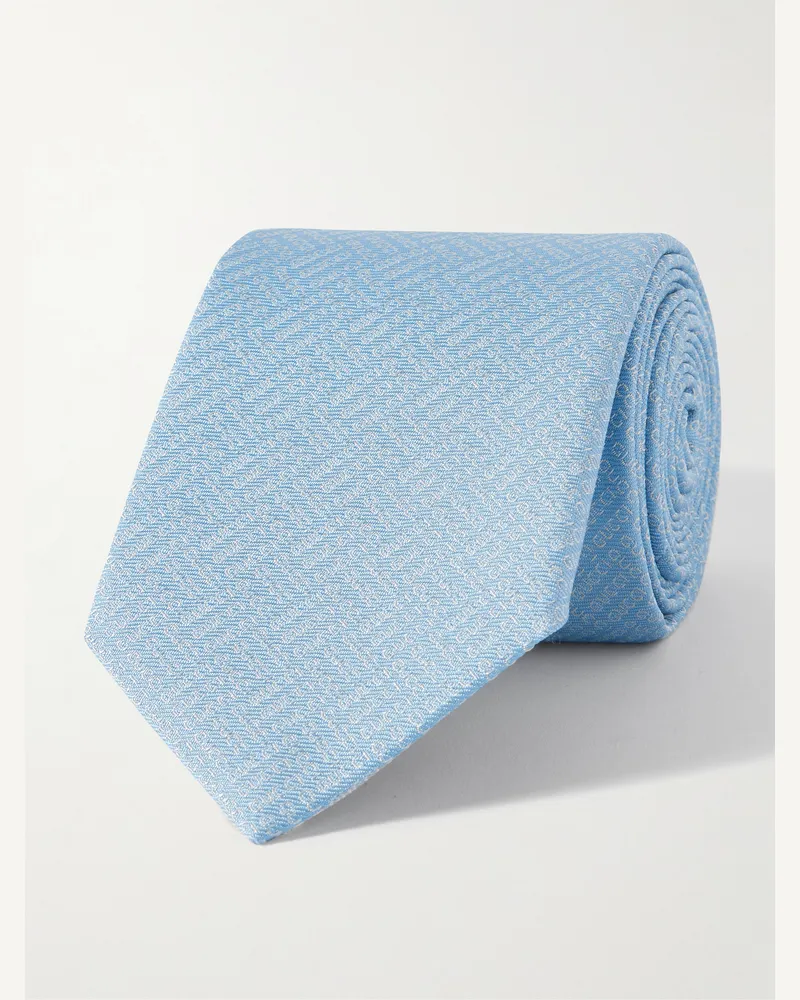 Gucci Krawatte aus Seide, 7 cm Blau