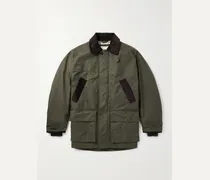 Pembroke Mantel aus Baumwoll-Canvas mit Cordbesatz