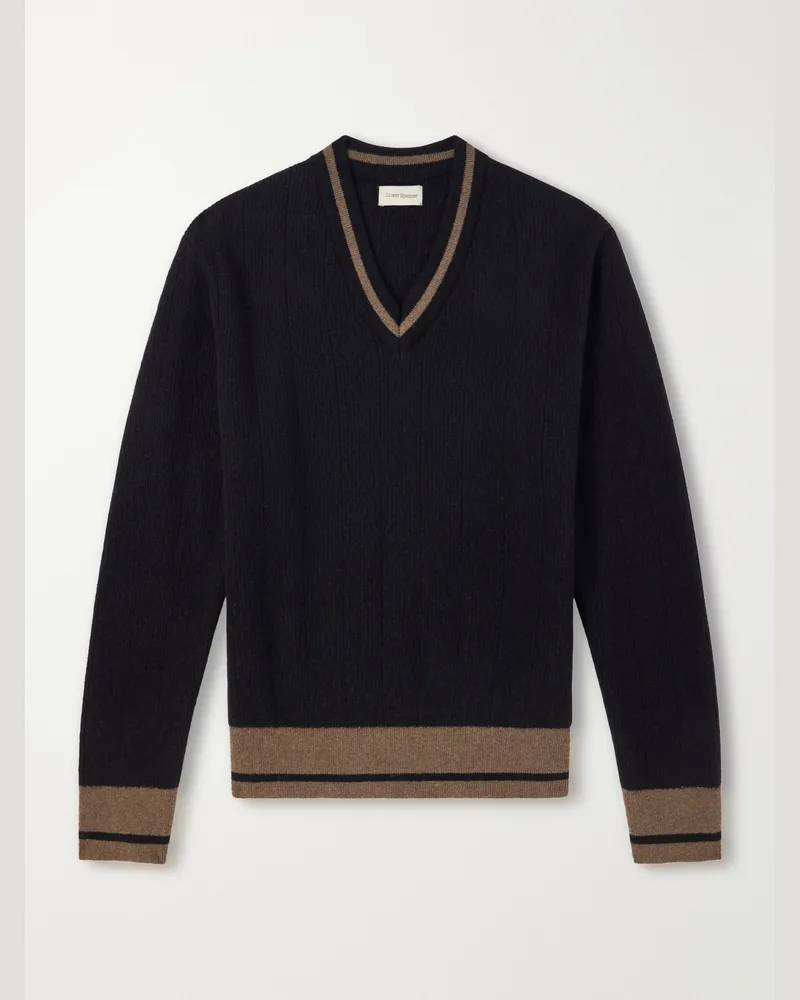 Oliver Spencer Hawes Wool Sweater Black