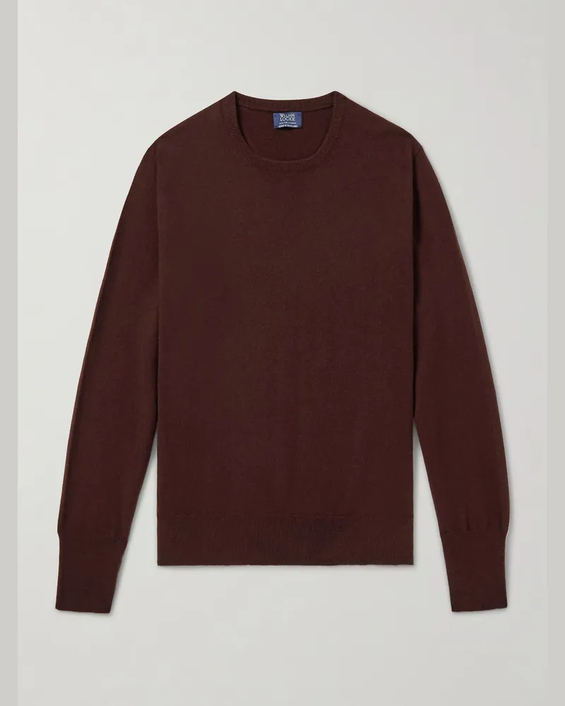 William Lockie Oxton Pullover aus Kaschmir Burgunder
