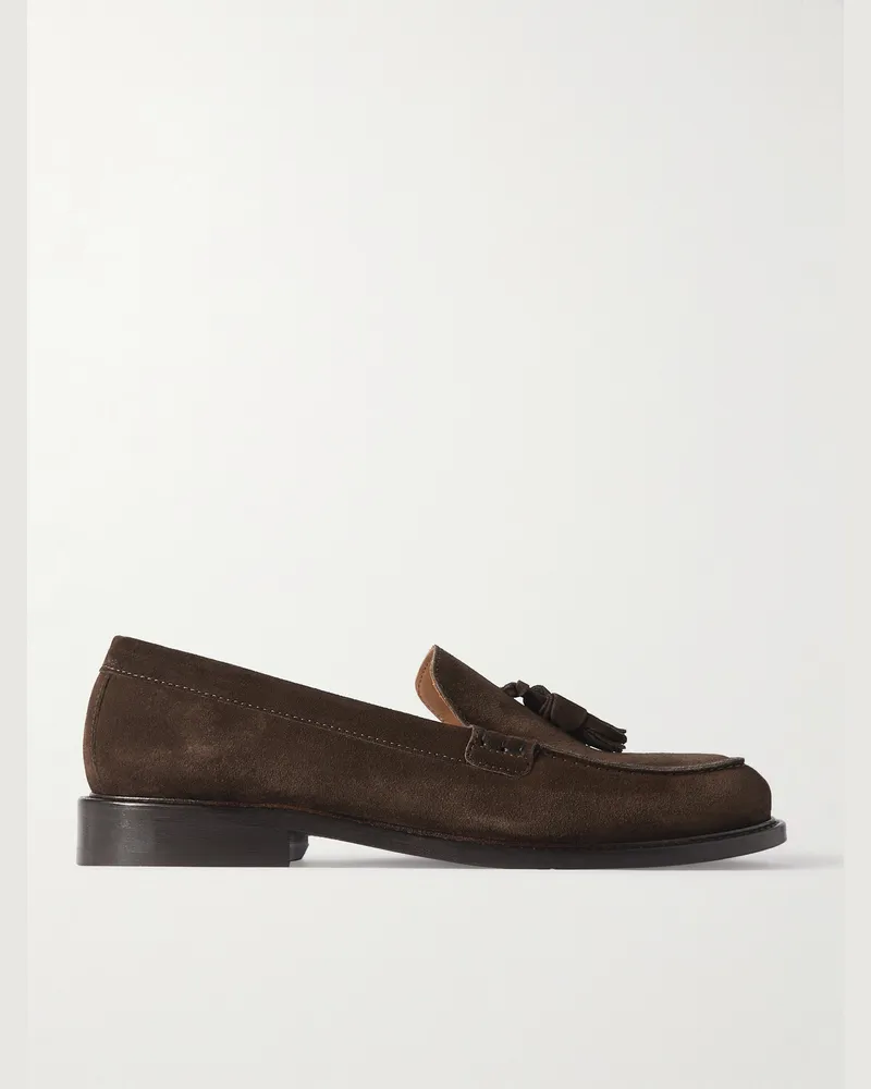 MR P. Scott Pennyloafers aus Veloursleder Braun