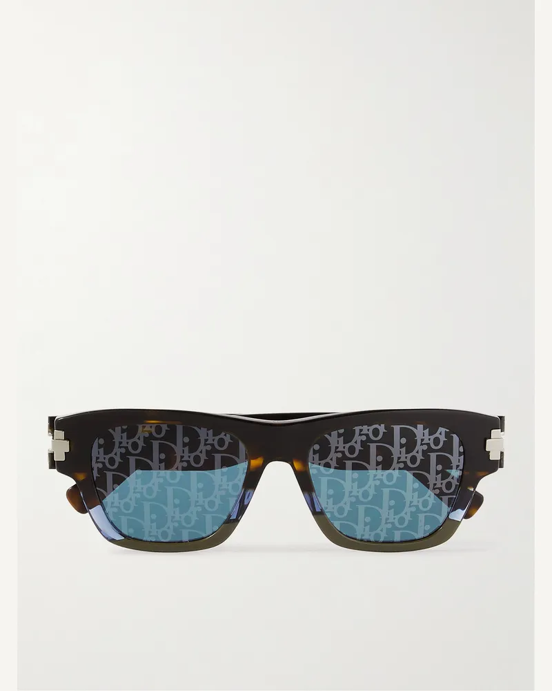 Dior DiorBlackSuit XL S2U Sonnenbrille mit eckigem Rahmen aus Azetat in Schildpattoptik Horn