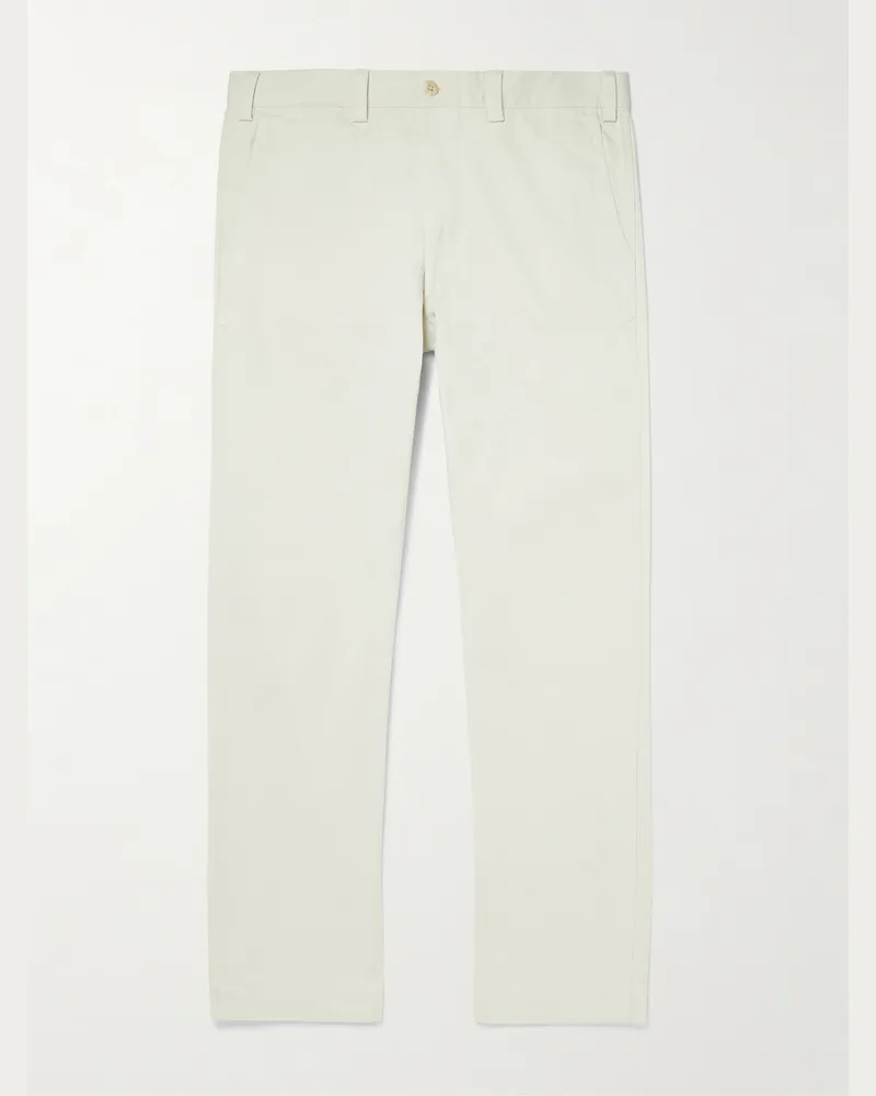 Ralph Lauren Straight-Leg Cotton-Twill Trousers Neutrals