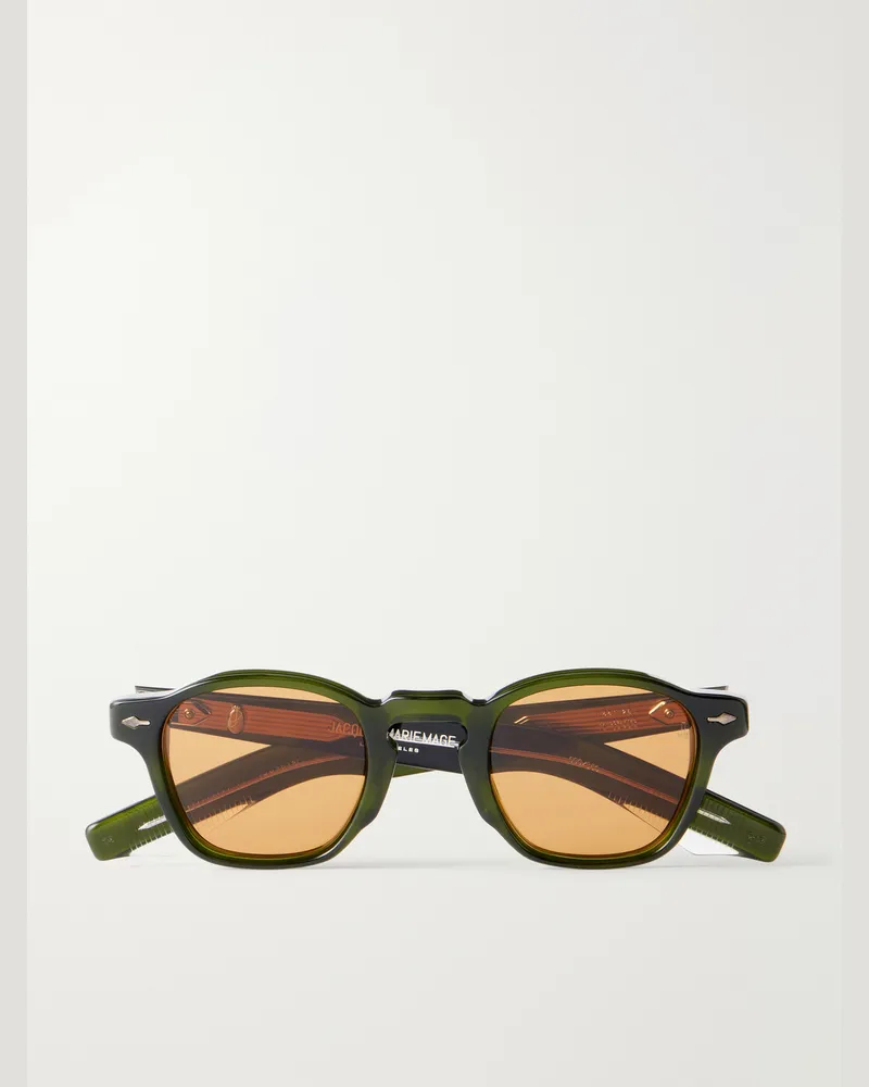 Jacques Marie Mage Zephirin Round-Frame Acetate Sunglasses Green