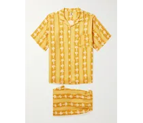 Pyjama aus Baumwoll-Voile mit Print
