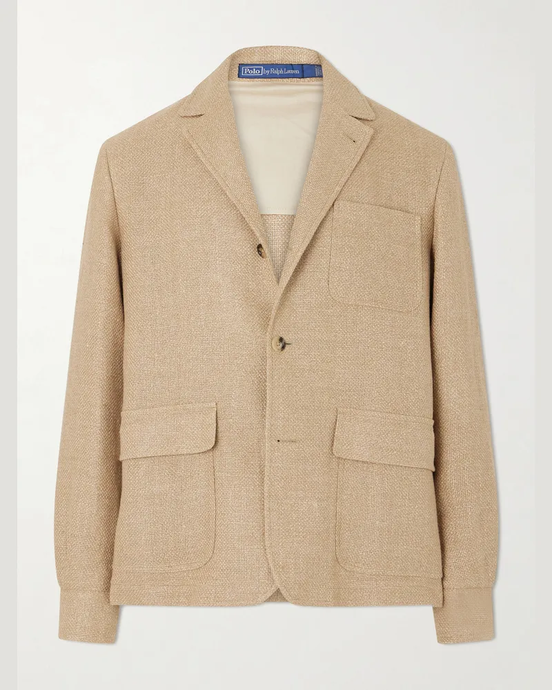 Ralph Lauren Linen and Cotton-Blend Woven Blazer Neutrals