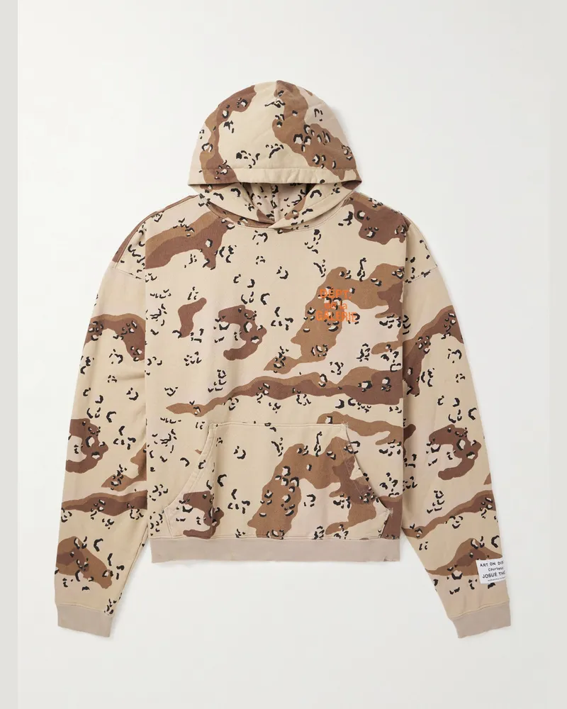 GALLERY DEPT. Camouflage-Print Cotton-Jersey Hoodie Neutrals