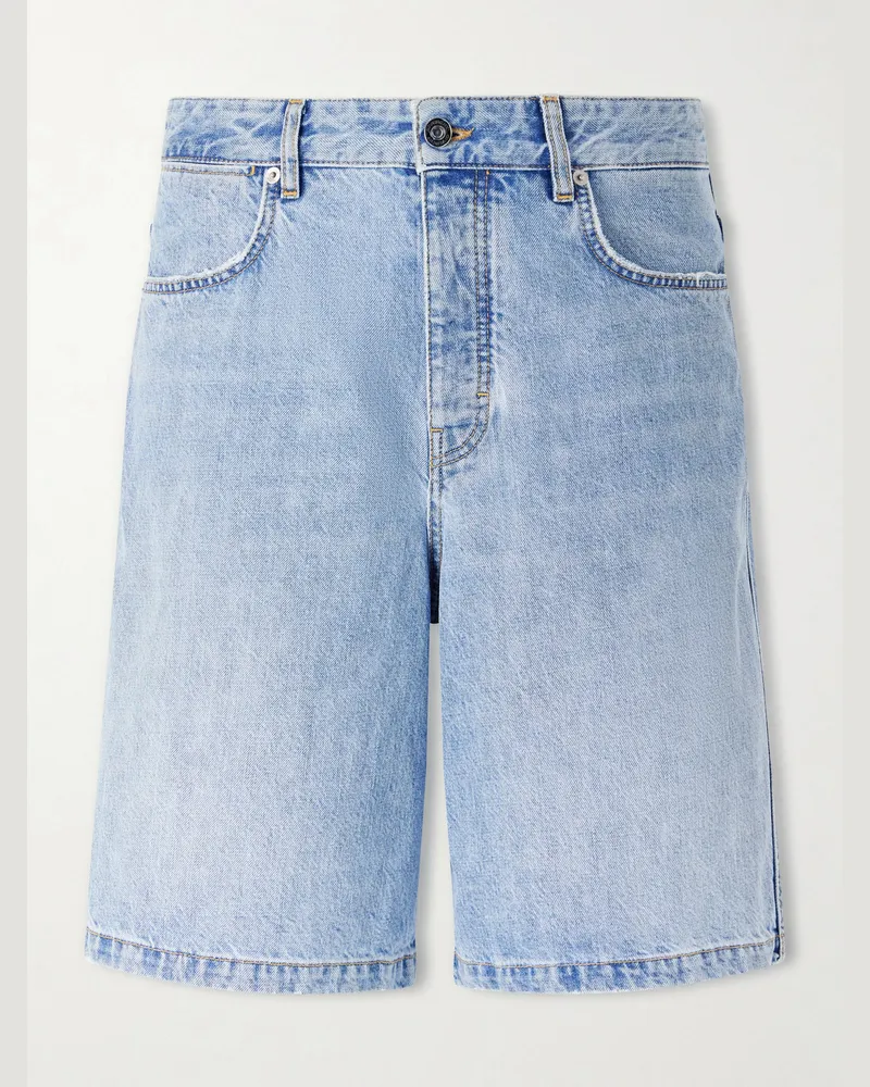 Givenchy Straight-Leg Denim Shorts Blue