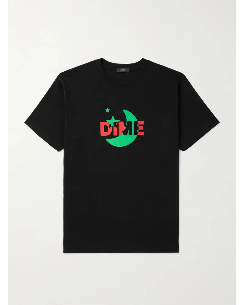 Dime Naptime T-Shirt aus Baumwoll-Jersey mit Logoprint Schwarz