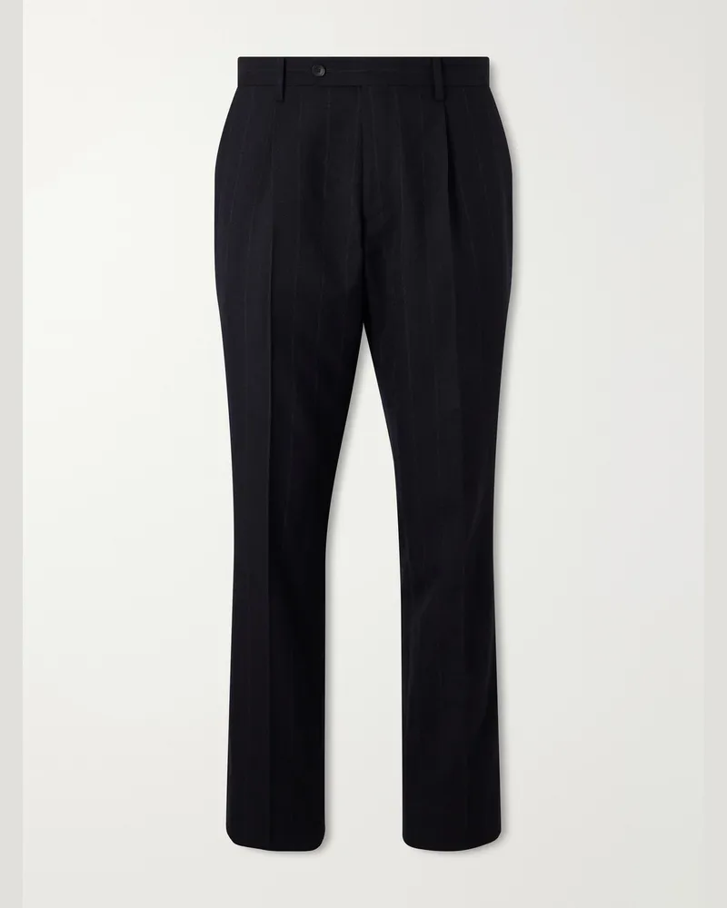 MR P. Straight-Leg Pinstriped Wool Suit Trousers Blue
