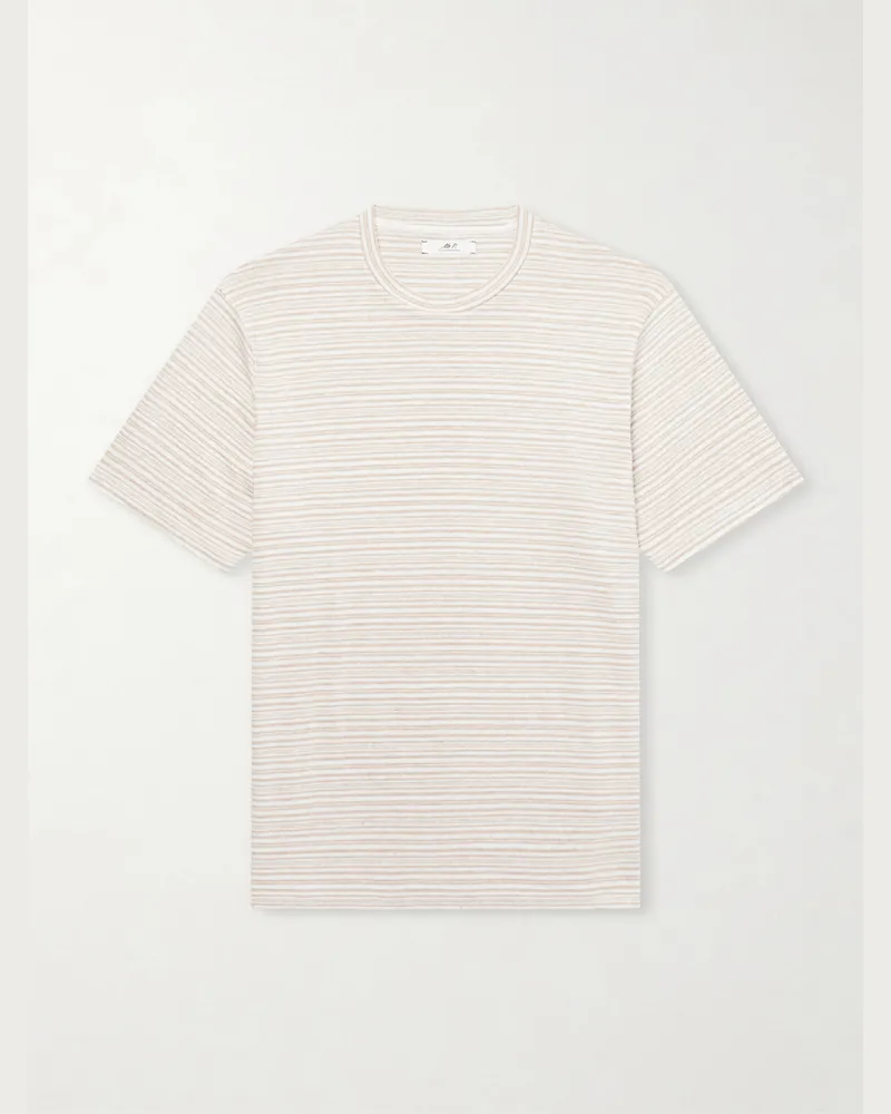 MR P. Striped Linen T-Shirt Neutrals