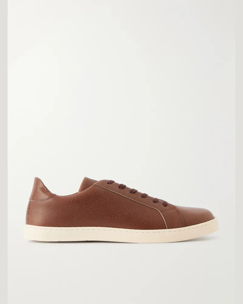 George Cleverley Jack III Full-Grain Leather Sneakers Brown