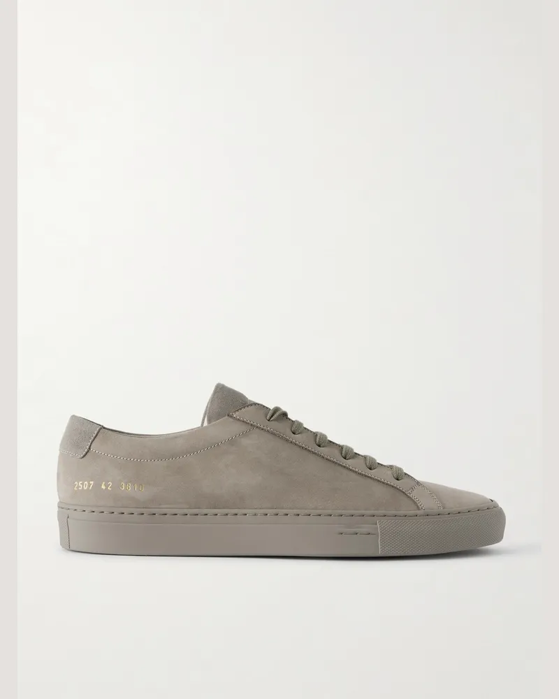 Common Projects Original Achilles Sneakers aus Nubukleder mit Velourslederbesatz Neutral