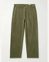 Portuguese Flannel Gerade geschnittene Hose aus Baumwollcord Grün