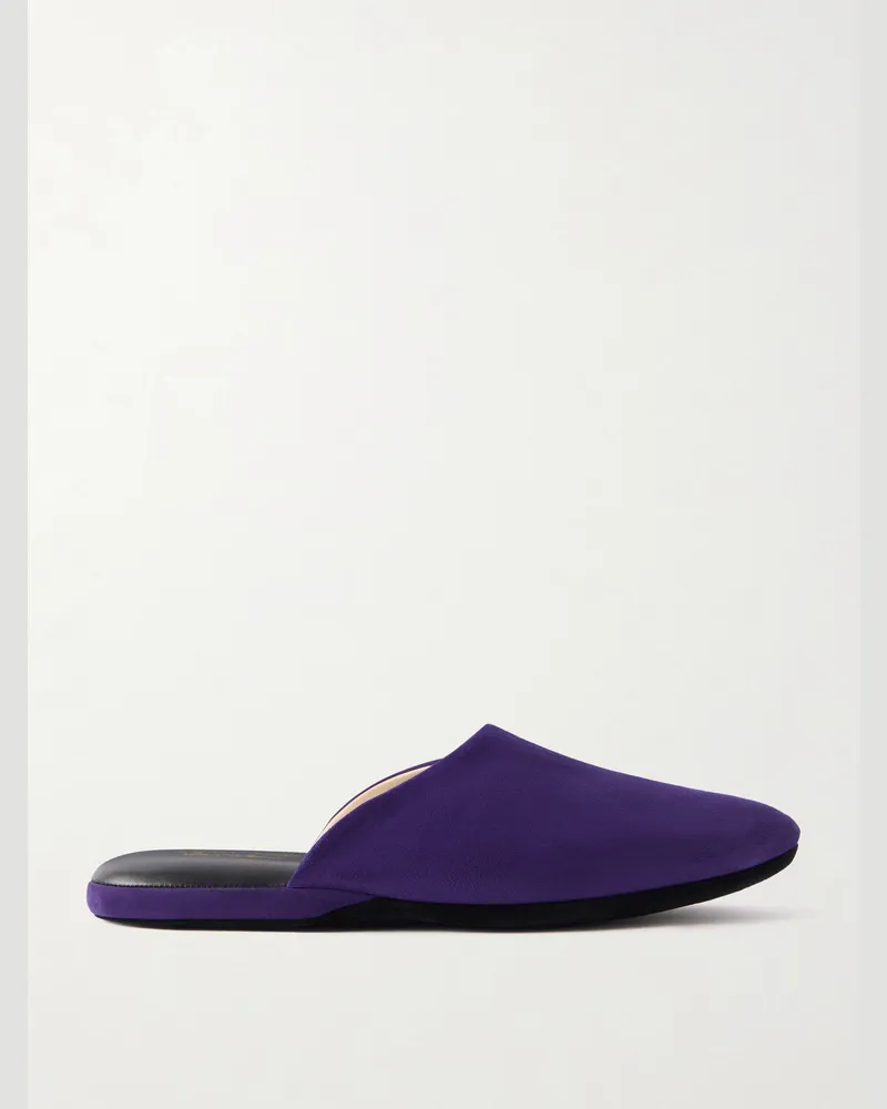Charvet Suede Slippers Purple
