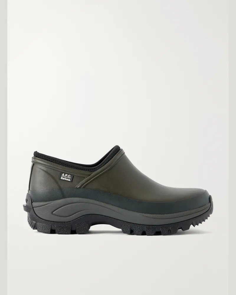 Barbour A.P.C. Rubber Clogs Green