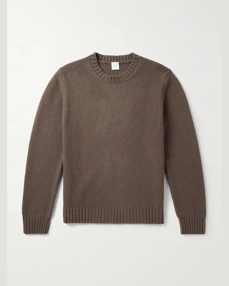Eleventy Schmal geschnittener Pullover aus Wolle Braun