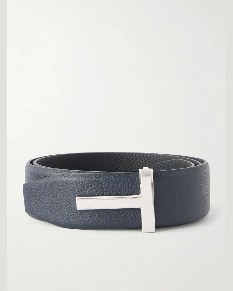 Tom Ford 4cm Reversible Leather Belt Black
