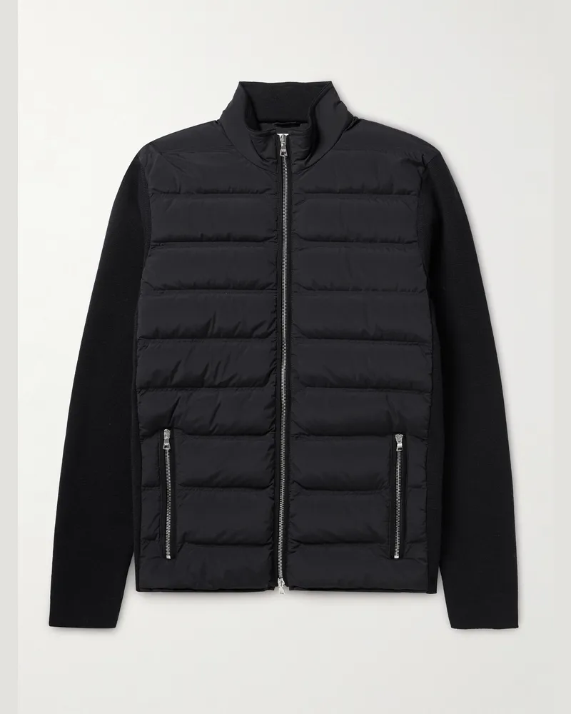 Orlebar Brown Wallace Daunenjacke aus gestepptem Shell und Merinowolle Blau