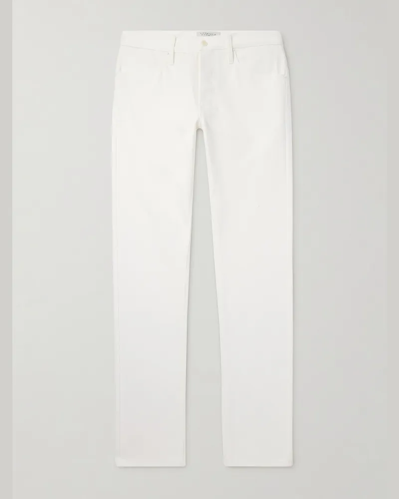 Gabriela Hearst Anthony schmal und gerade geschnittene Jeans aus Bio-Denim Weiß