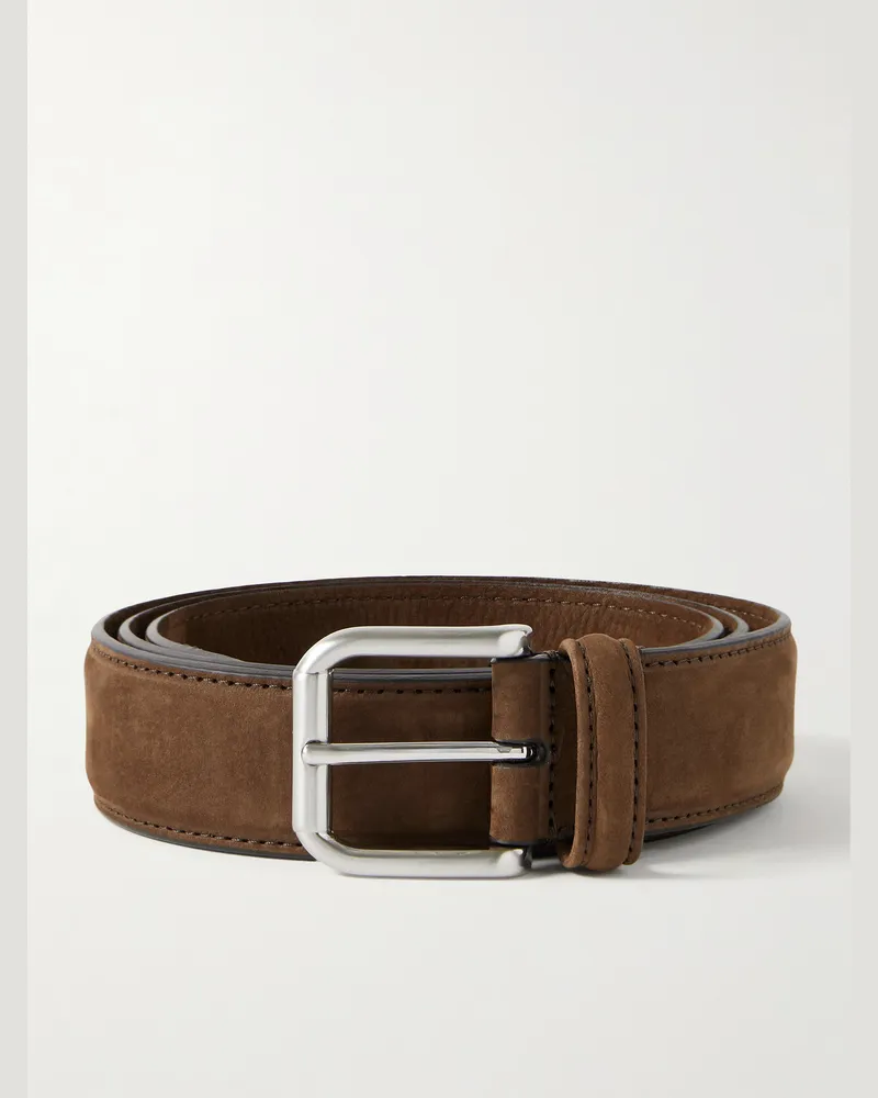 Anderson's Gürtel aus Nubukleder, 3,5 cm Braun