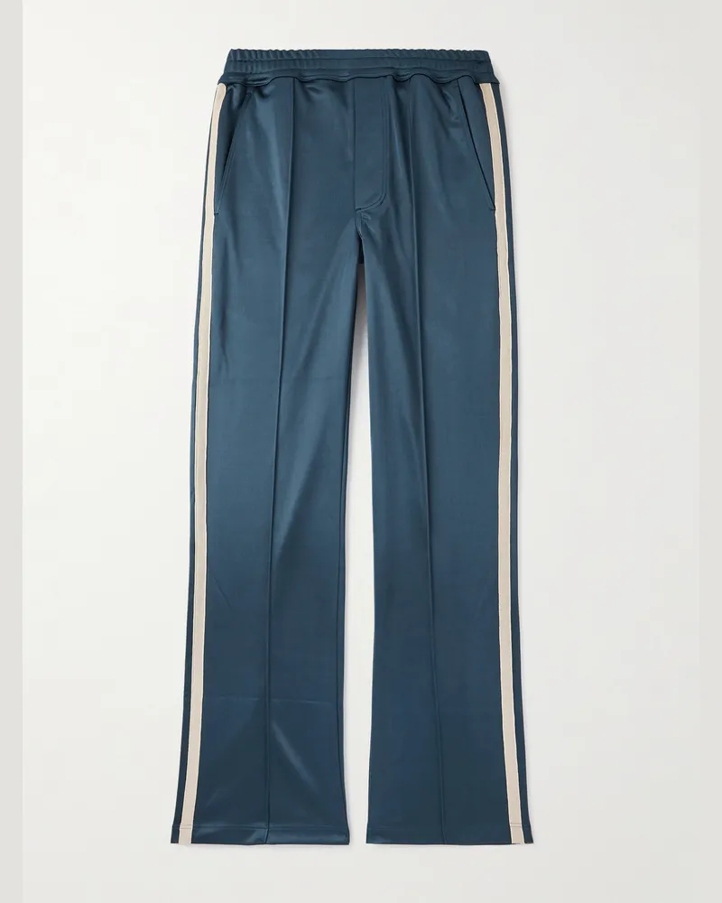 Tom Ford Gerade geschnittene Jogginghose aus Jersey mit Webband Blau
