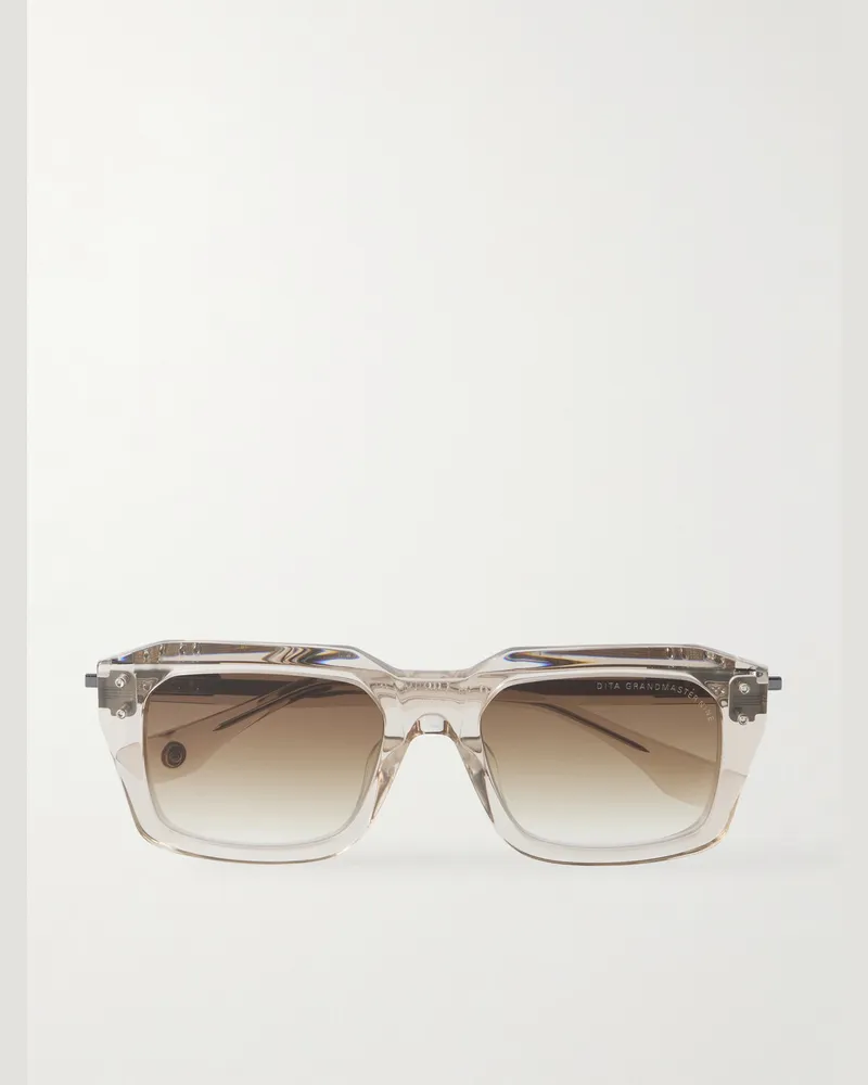 DITA Detron Square-Frame Acetate Sunglasses Brown