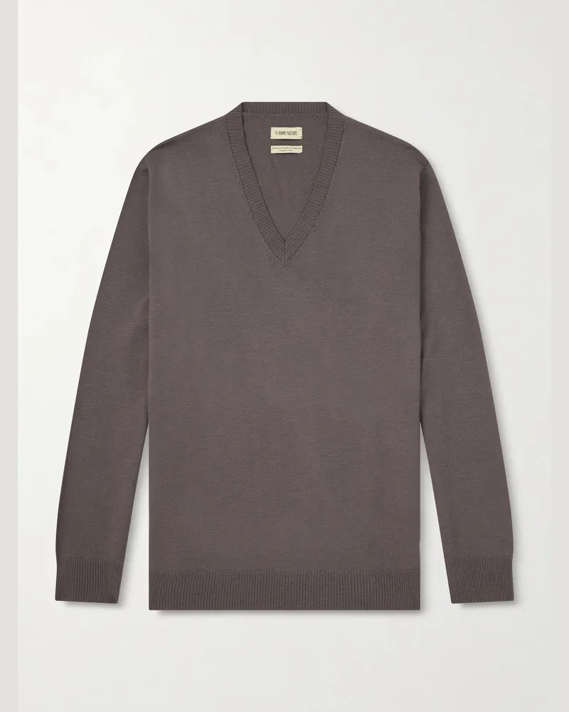 De Bonne Facture Saxophonist Wool Sweater Brown