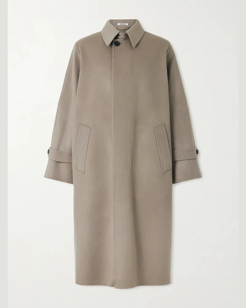 AURALEE Melton Wool Coat Gray