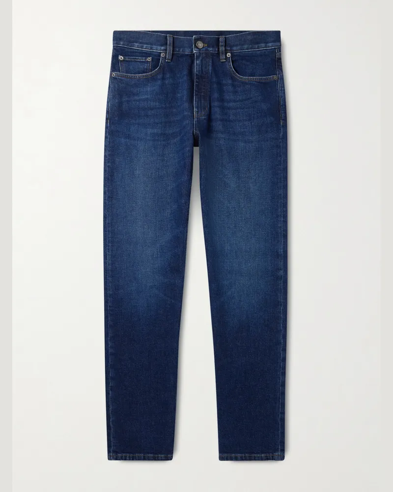 Ermenegildo Zegna Roccia gerade geschnittene Jeans aus Stretch-Denim Blau