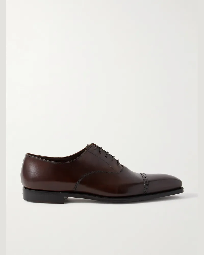 George Cleverley Charles Cap-Toe Leather Oxford Shoes Brown
