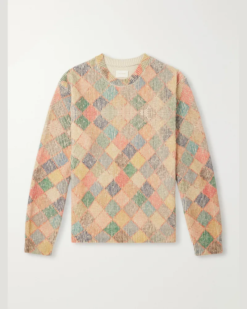 Aimé Leon Dore Checked Cotton Sweater Multi