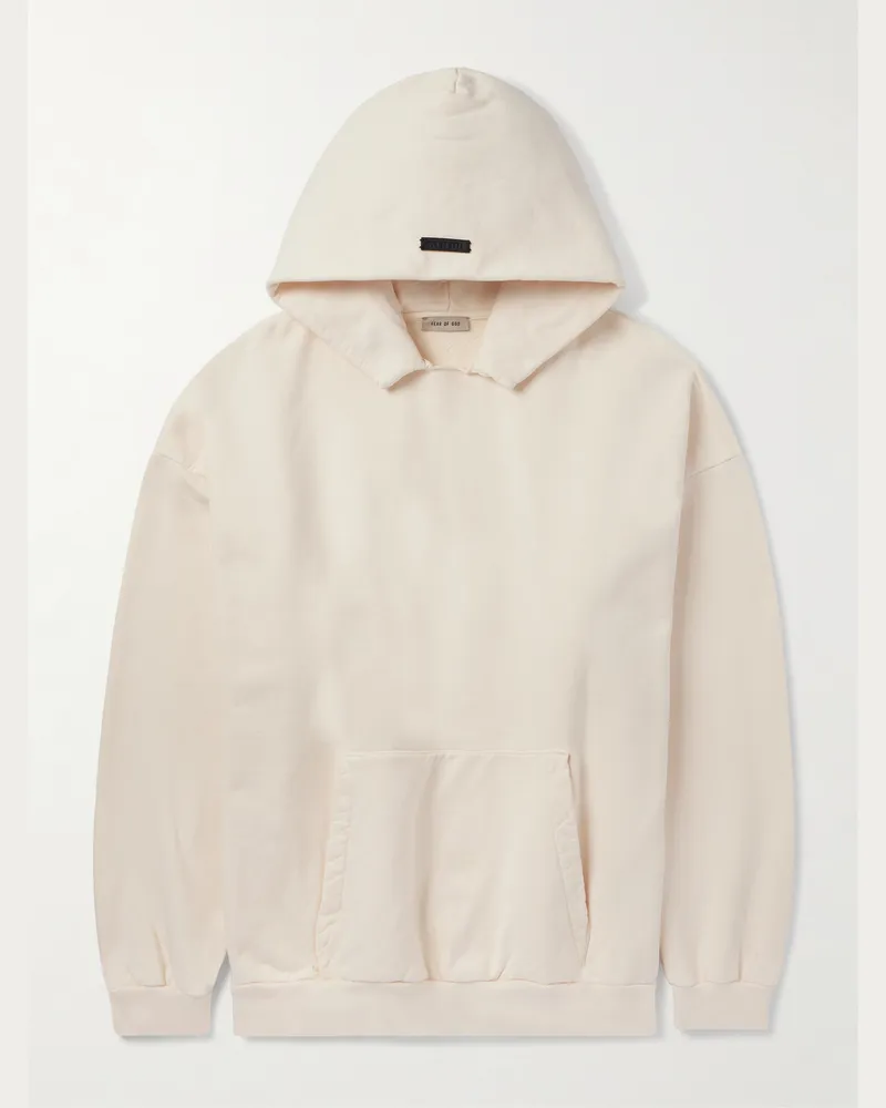 Fear of God Hoodie aus Baumwoll-Jersey mit Logoapplikation Neutral