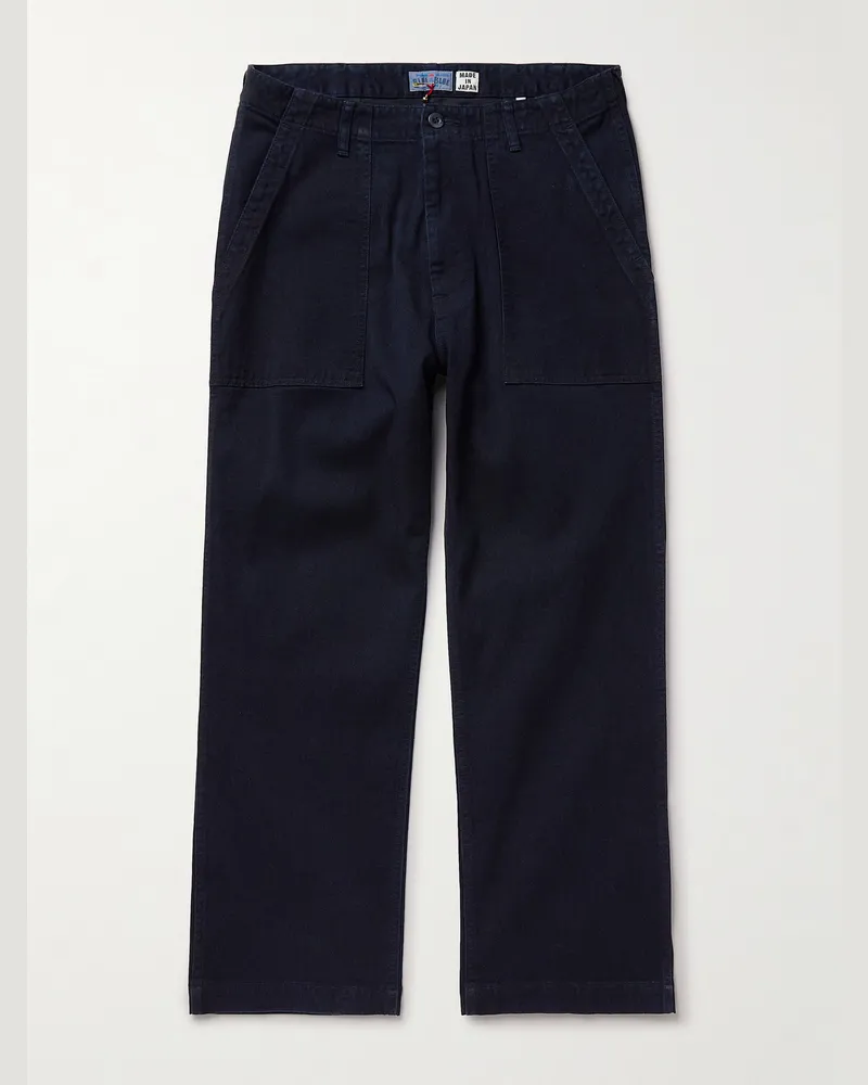 Blue Blue Japan Straight-Leg Indigo-Dyed TENCEL™ Lyocell-Blend Twill Trousers Blue
