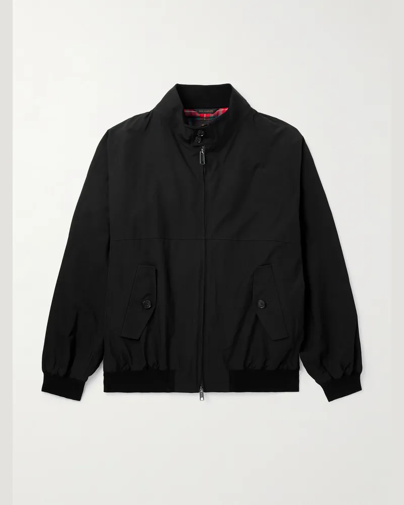 Baracuta Neighborhood G9 Harrington-Jacke aus Shell mit Logostickerei Schwarz