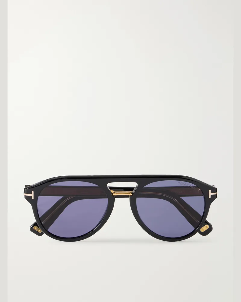 Tom Ford Icon Aviator-Style Acetate Sunglasses Blue