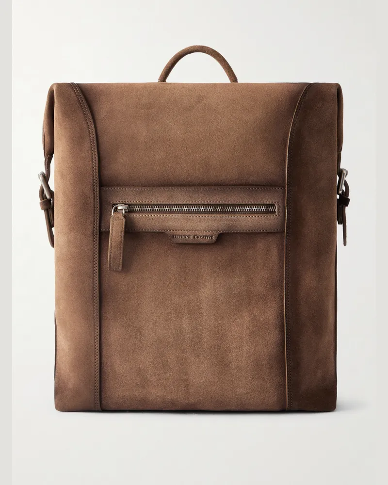 Officine Creative Italia Jules Suede Backpack Brown
