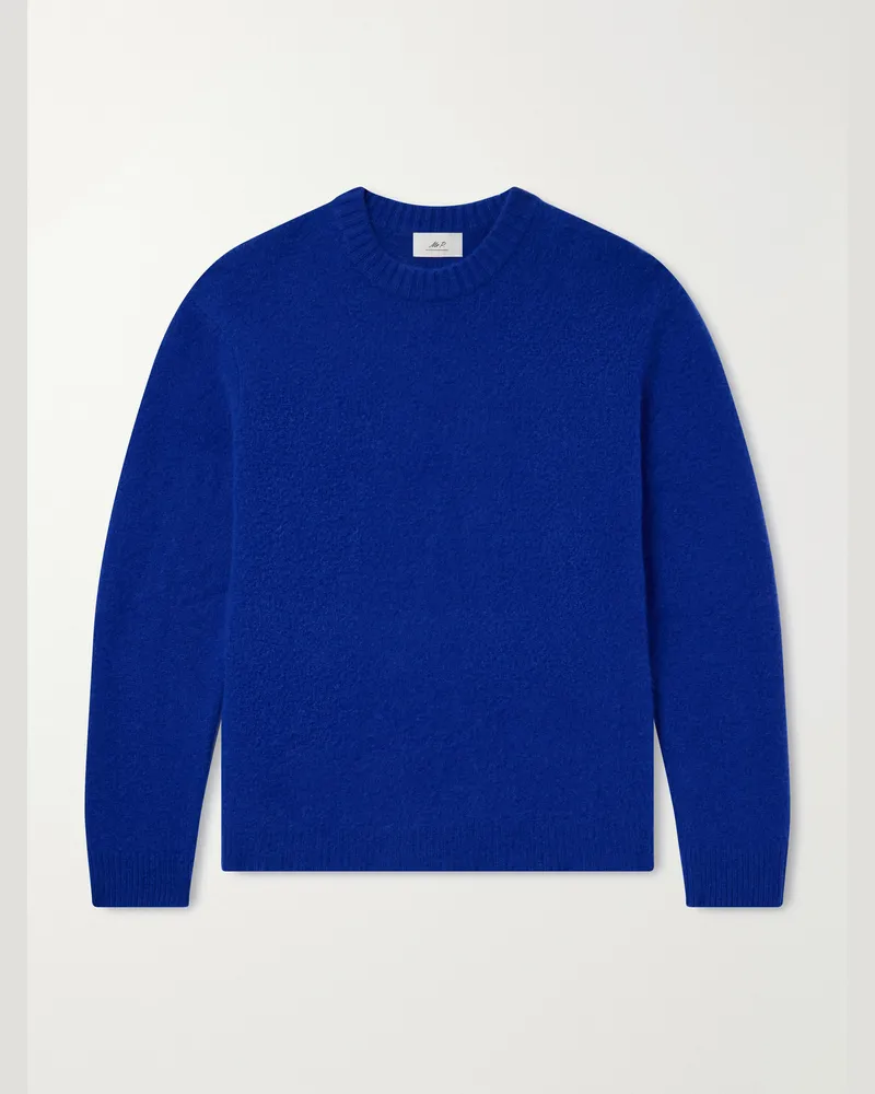MR P. Brushed-Cashmere Sweater Blue