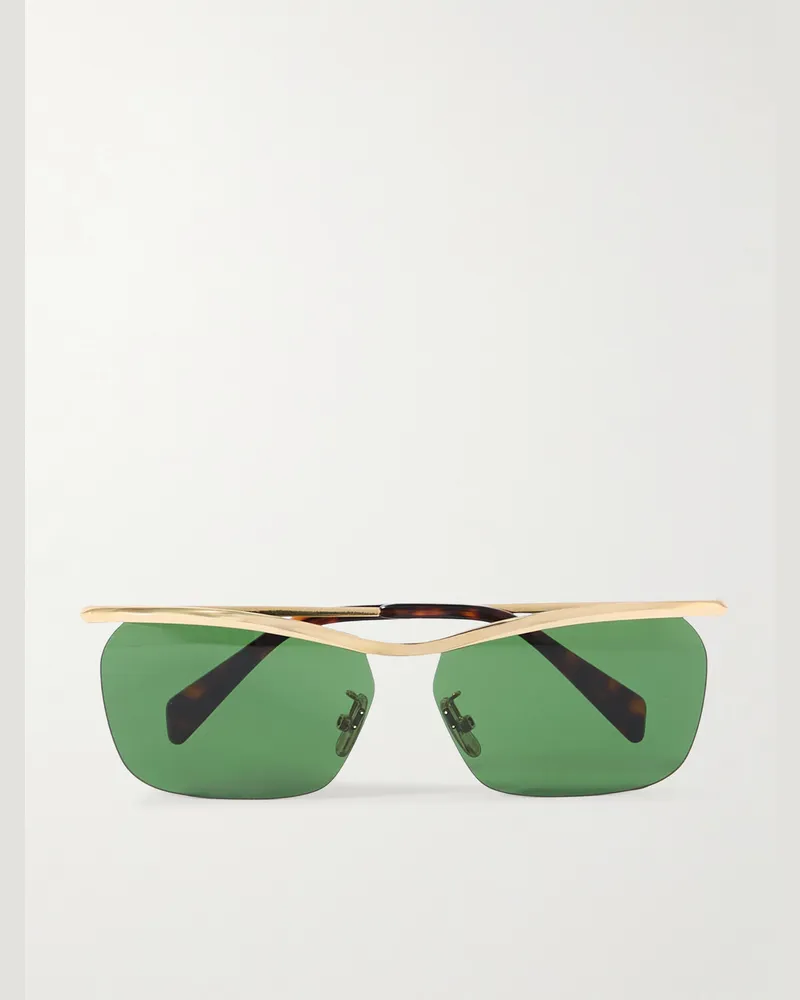 Celine Metal Frame 27 goldfarbene Sonnenbrille mit D-Rahmen Gold