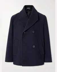 Valentino Garavani Doppelreihiger Peacoat aus Woll-Twill Blau